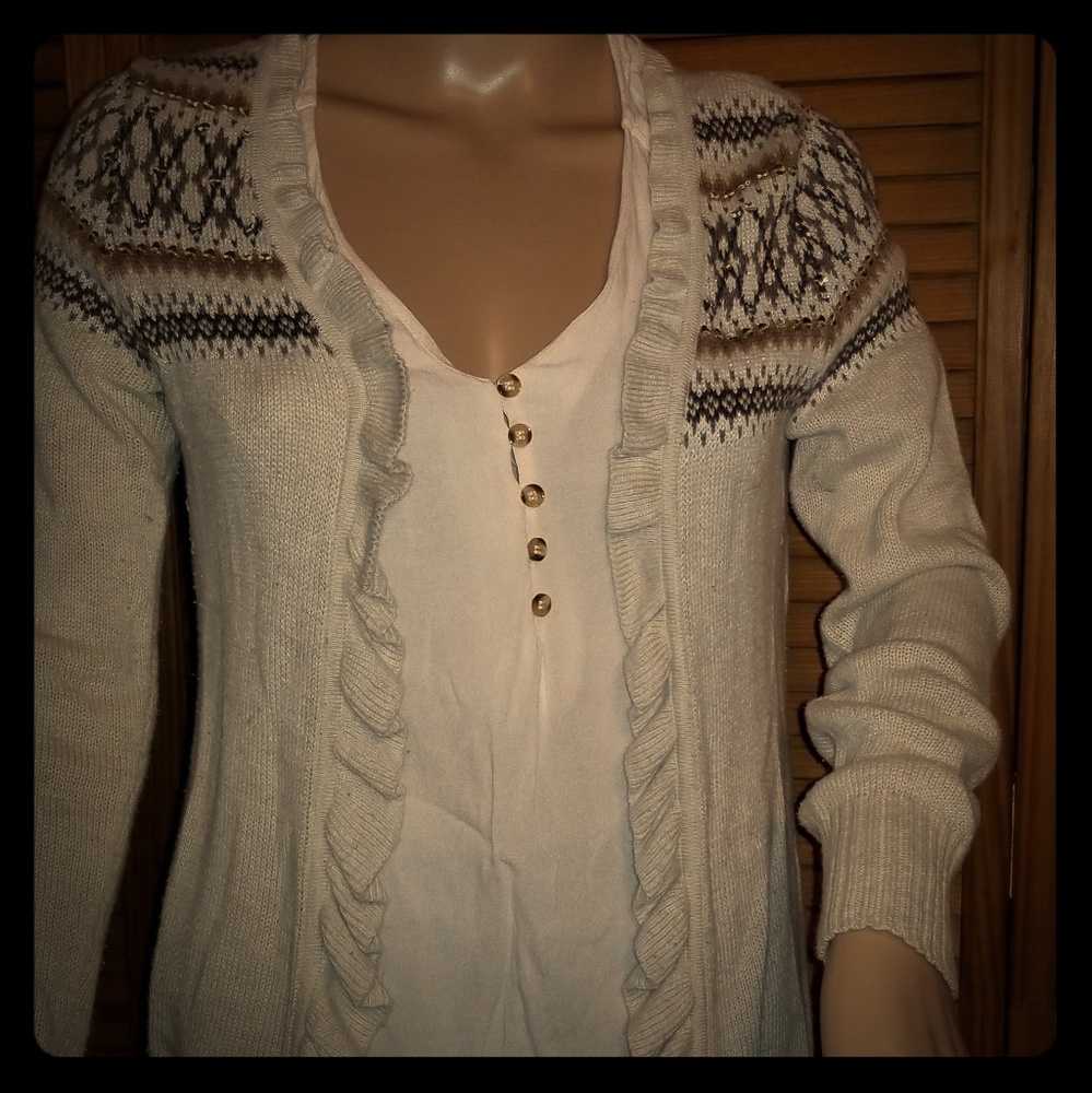 Open front sweater